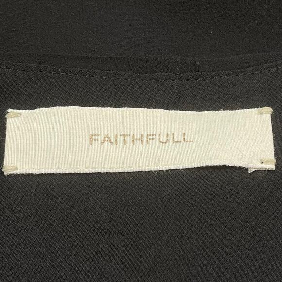 Faithfull The Brand Black Vestlia Sheer Silk Maxi Slip Dress Small - Picture 7 of 8